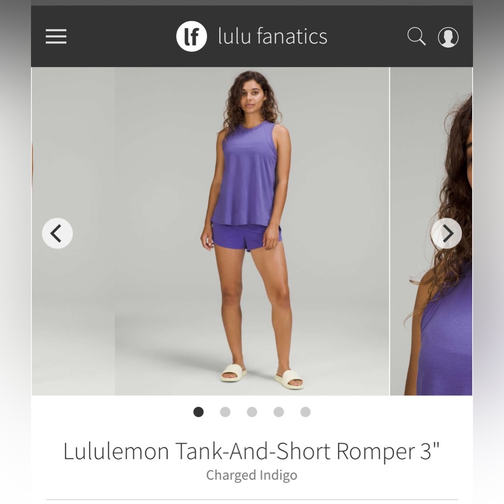 BNWT LULU-Lemon tank and Short 3” in Chai